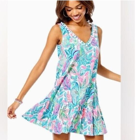 NWOT Lilly Pulitzer Women Camilla Dress in Toucan Do It Better Size S - Picture 2 of 9